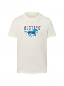 Mustang Koszulka męska - Austin Mężczyźni Bawełna beżowy nadruk, L