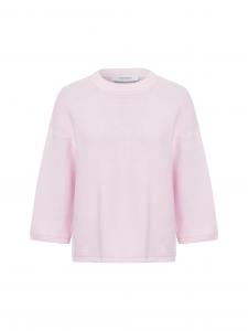 Comma casual identity Sweter damski z dzianiny Kobiety Bawełna różowy jednolity, M