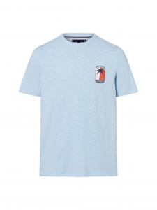 Tommy Hilfiger Koszulka męska Mężczyźni Bawełna niebieski jednolity, S