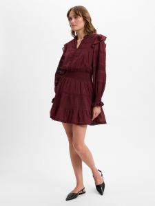 Neo Noir Damska sukienka casual - Aran S Kobiety Bawełna czerwony jednolity, 40