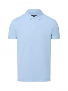 Nils Sundström Męska koszulka polo Mężczyźni Bawełna niebieski marmurkowy, XXXL