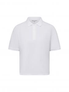 Marie Lund Damska koszulka polo Kobiety Bawełna biały jednolity, XL