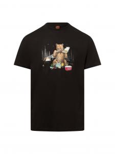 Santa Cruz Koszulka męska - Brown Pizza Bear Mężczyźni Bawełna czarny nadruk, M