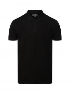 Nils Sundström Męska koszulka polo Mężczyźni Bawełna czarny jednolity, XXXL