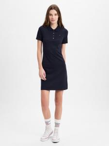 Tommy Hilfiger Damska sukienka polo Kobiety Bawełna niebieski jednolity, XL