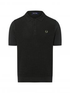 Fred Perry Męska koszulka polo Mężczyźni zielony jednolity, S