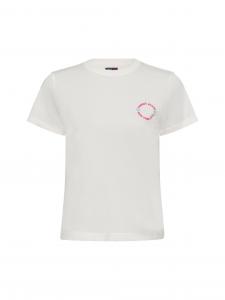 Tommy Jeans Koszulka damska Kobiety Bawełna biały jednolity, XS