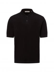 Only&Sons Męska koszulka polo z dzianiny - ONSTony Mężczyźni Bawełna czarny wypukły wzór tkaniny, L