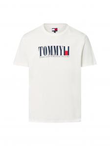 Tommy Jeans Koszulka męska Mężczyźni Bawełna biały nadruk, L