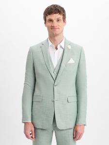 Finshley & Harding Męska kurtka modułowa - Steven Mężczyźni Modern Fit wiskoza zielony wzorzysty, 27