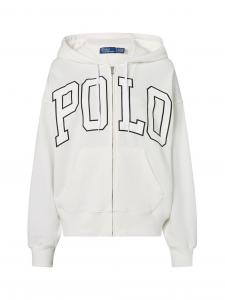 Polo Ralph Lauren Damska kurtka dresowa Kobiety Materiał dresowy biały nadruk, M