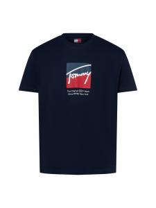 Tommy Jeans Koszulka męska Mężczyźni Bawełna niebieski nadruk, XL