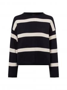 Marc O'Polo Marc O'Polo - Damski sweter z dzianiny Kobiety Bawełna niebieski|biały w paski, S