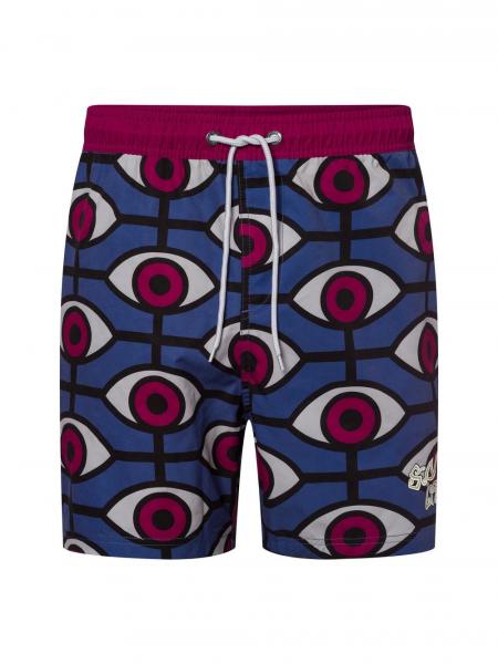 Santa Cruz Męskie spodenki kąpielowe - Salba Eyes Mężczyźni niebieski wzorzysty, XL