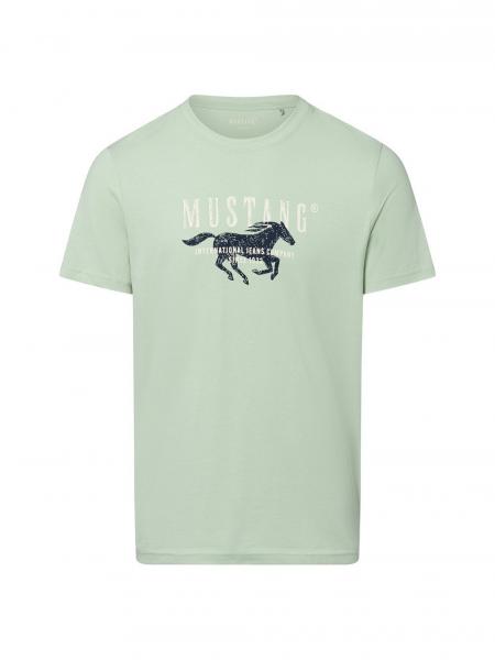 Mustang Koszulka męska - Austin Mężczyźni Bawełna zielony nadruk, L