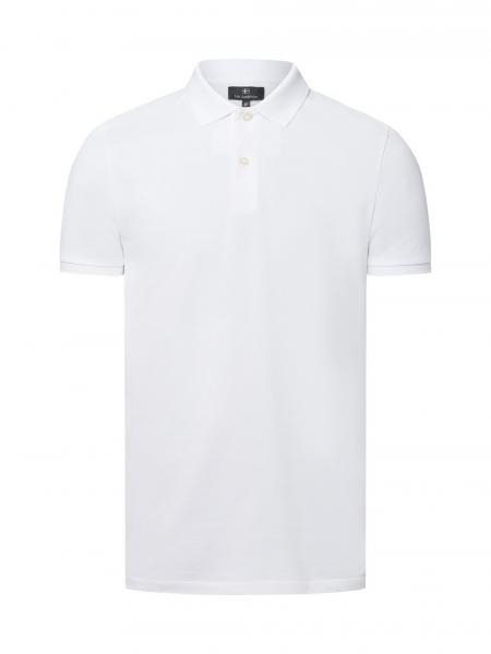 Nils Sundström Męska koszulka polo Mężczyźni Bawełna biały jednolity, XXXL