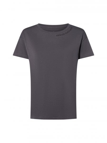Armani Exchange Koszulka damska Kobiety Bawełna szary jednolity, L