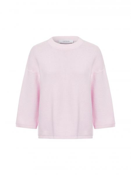 Comma casual identity Sweter damski z dzianiny Kobiety Bawełna różowy jednolity, M