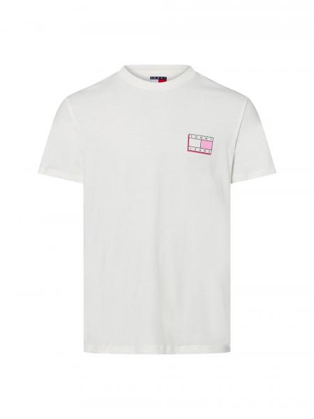 Tommy Jeans Koszulka męska Mężczyźni Bawełna biały jednolity, XXL