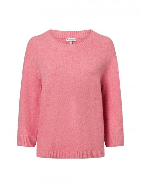 Street One Sweter damski Kobiety Sztuczne włókno różowy jednolity, 40