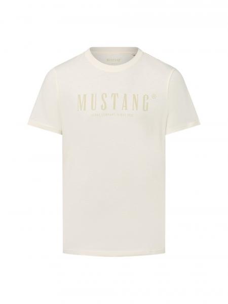 Mustang Koszulka męska - Austin Mężczyźni Bawełna beżowy jednolity, M