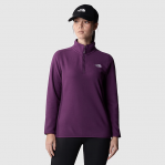 THE NORTH FACE Polar damski W 100 Glacier 1/4 Zip black currant purple-L