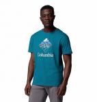COLUMBIA Koszulka męska M Rapid Ridge Graphic Tee river blue/heavenly stacked gem-L