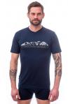 SENSOR Koszulka męska Merino Active PT tee ss men deep blue mountains-M