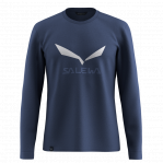 SALEWA Koszulka męska Solidlogo Dry M L/S Tee dark denim r.L