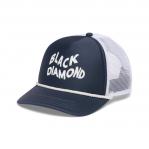 BLACK DIAMOND Czapka z daszkiem Flat Bill Trucker Hat charcoal-white wavy black diamond