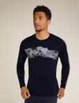 ICEBREAKER Koszulka termoaktywna męska Men Merino 200 Oasis LS Crewe Remarkables midnight navy-XL