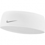 NIKE Opaska DRI-FIT SWOOSH HEADBAND 2.0 white/silver