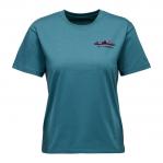 BLACK DIAMOND Koszulka damska W Mountainscape SS Tee creek blue-S
