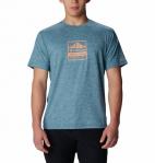 COLUMBIA Koszulka męska Kwick Hike Graphic SS Tee cloudburst tested tough pdx-S