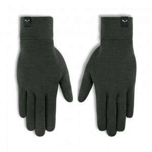 SALEWA Rękawice merino Cristallo liner gloves dark olive r.S