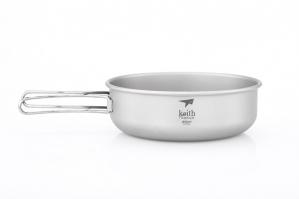 KEITH Miska tytanowa Titanium Bowl with Folding Handle 600 ml