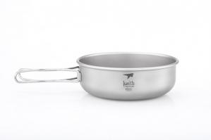 KEITH Miska tytanowa TITANIUM BOWL W/FOLDING HANDLE 500 ml