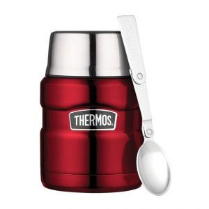 THERMOS Termos obiadowy ze składaną łyżką 0,47 L red