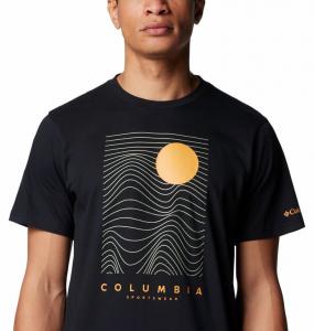 COLUMBIA Koszulka męska CSC Seasonal Logo Tee black linear drifts-XL