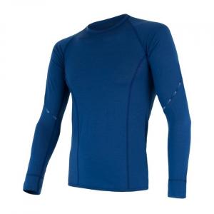 SENSOR Termoaktywna bluzka męska MERINO AIR TEE LS-M-Niebieski