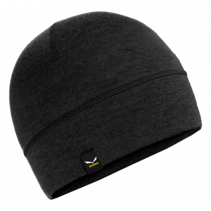 SALEWA Czapka merino CRISTALLO BEANIE black out