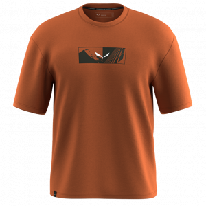SALEWA Koszulka męska Eagle Hybrid Loose T-Shirt M bombay brown-L