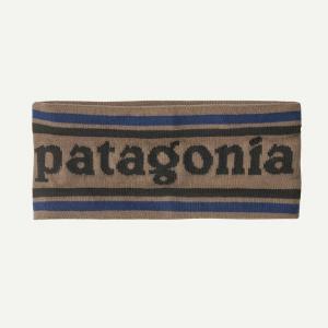 PATAGONIA Opaska Powder Town Headband Park Stripe: Marlow Brown
