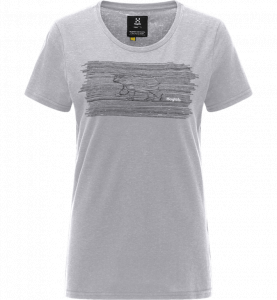 HAGLOFS Koszulka damska Trad Tee Print Women concrete-S