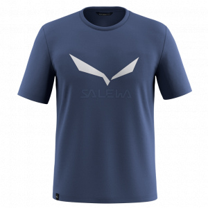 SALEWA Koszulka męska Solidlogo Dry M T-Shirt dark denim-M