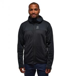 HAGLOFS Bluza męska Lark Mid Hood Men true black-L