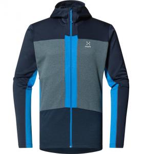 HAGLOFS Bluza męska ROC Flash Mid Hood Men tarn blue/steel blue-L