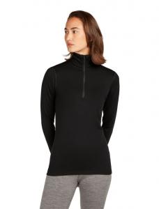 ICEBREAKER Koszulka termoaktywna damska Women 200 Oasis LS Half Zip black-L