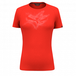 SALEWA Koszulka damska PURE CHALK DRY W T-SHIRT flame melange-M