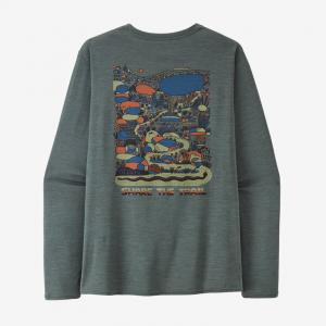 PATAGONIA Koszulka męska Men's Long-Sleeved Capilene Cool Daily Graphic Shirt Lands commontrail: nouveau green-XL